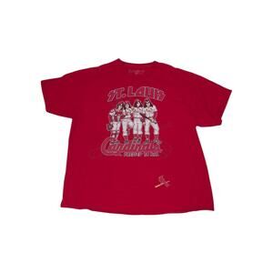 Vintage KISS Dressed to Kill St Louis Cardinals Baseball Tee Shirt MLB Red XL